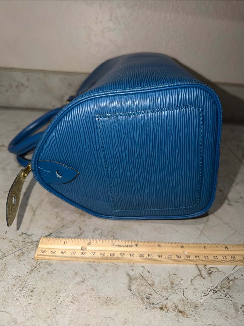 Authentic Louis Vuitton Blue Epi Leather Speedy - Picture 5 of 15